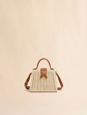  Natural Rattan Midollino Handbag Natural/cinnamon