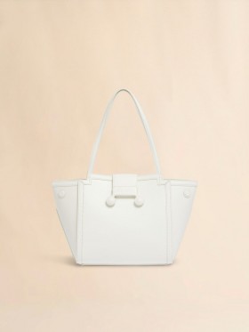  White Leather Mini Riviera Bag Silkwhite