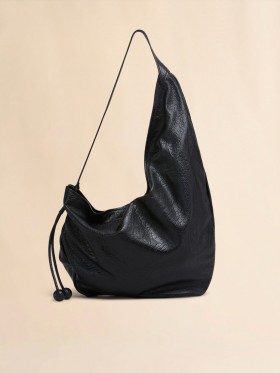  Large Nappa Hobo Bag Black