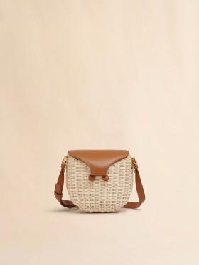  Natural Rattan Midollino Crossbody Bag Natural/cinnamon
