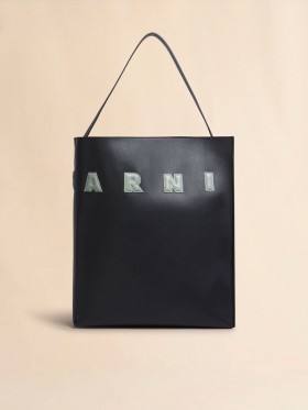  And White Leather Museo Hobo Bag With Patches Black/steppe