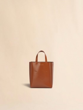  Museo Mini Bag In Brown Leather Moca
