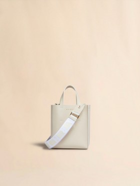  Museo Mini Bag In Cream Leather Seashell