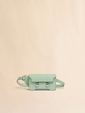 Light Green Leather Trunkaroo Crossbody Bag Linden