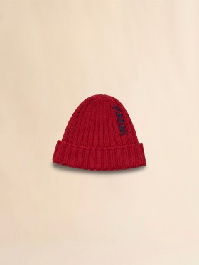  Red Cotton Beret With Embroidered Marni Logo Chilli