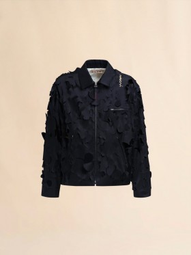  Duchess Satin Jacket With Cut-out Detail Black