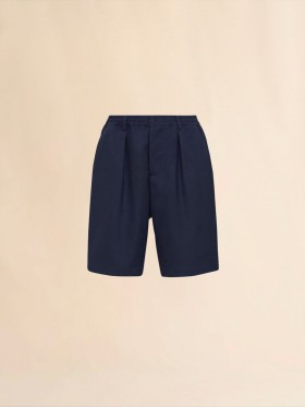  Blue Tropical Wool Bermuda Pants Blublack