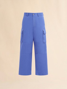  Indigo Organic Cotton Cargo Pants Blue Lilac