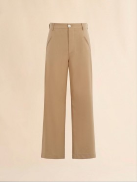  Straight Leg Light Brown Trousers Dijon