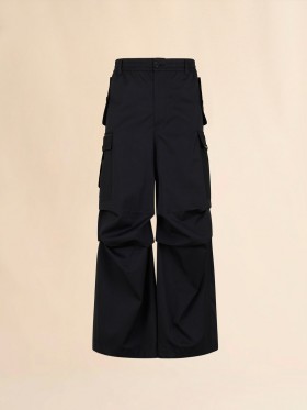  Water-repellent Taffeta Cargo Pants Black