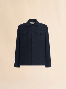 Organic Cotton Satin Shirt Black