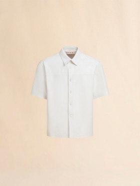  Short Sleeved Shirt In White Nappa Lilywhite