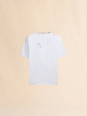  White Organic Cotton T-shirt Lilywhite