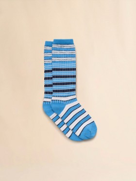  Light Blue Striped Cotton Socks Blue Lilac