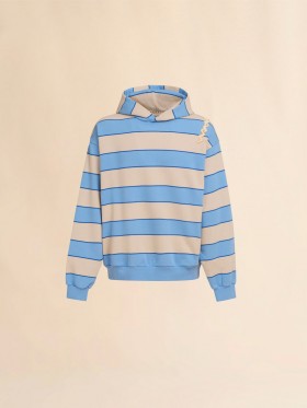  Light Blue And Beige Oversized Hoodie Blue Lilac