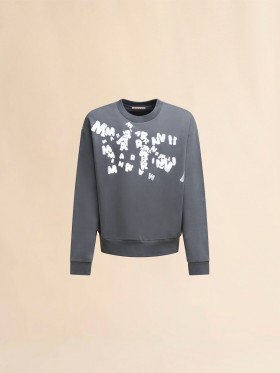  Grey Jersey Sweatshirt With Marni Caos Logo Neutral Grey