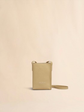  Brown Leather Museo Nano Bag With Marni Symbol Embroidery Nomad/beige