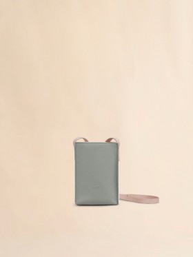  Grey And White Leather Museo Nano Bag With Marni Symbol Embroidery Storm/lily White