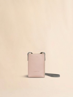  Light Pink And Beige Leather Museo Nano Bag With Marni Symbol Embroidery Camellia/winter Wheat