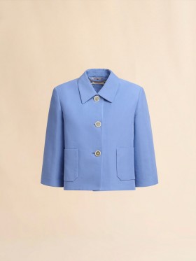  Indigo Cotton Jacket With Marni Symbol Blue Lilac