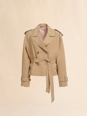  Short Beige Wool Blend Trench With Marni Symbol Winterwheat