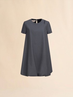  Short Grey Wool Dress With Marni Symbol Graphite