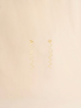  Gold Metal Marni Symbol Drop Earrings