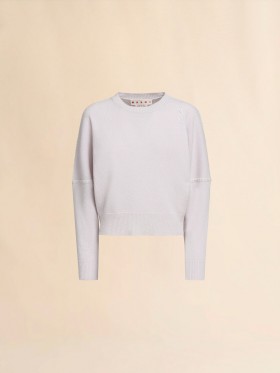  Light Pink Wool And Cashmere Crew Neck Jumper With Marni Symbol Lightpink