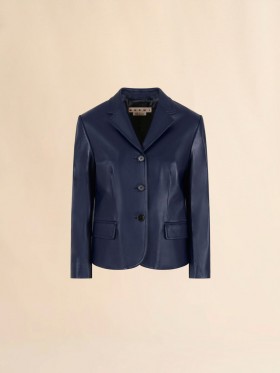  Blue Nappa Jacket Bluechina