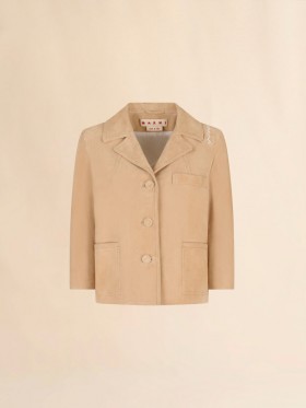  Camel Suede Boxy Jacket Palepeach