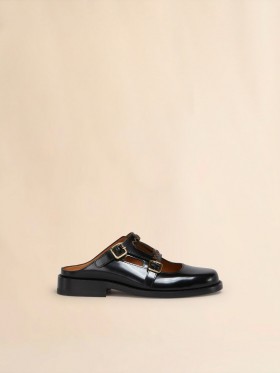  Leather Bambi 3.0 Loafer With Double Buckle Black