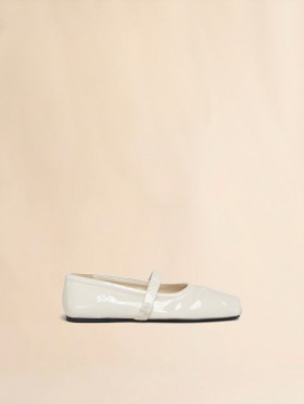  White Patent Leather Mary Jane Natural White