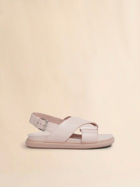  Pink Leather Fussbett Champagne