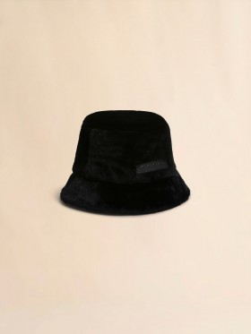  Shaved Shearling Bucket Hat Black