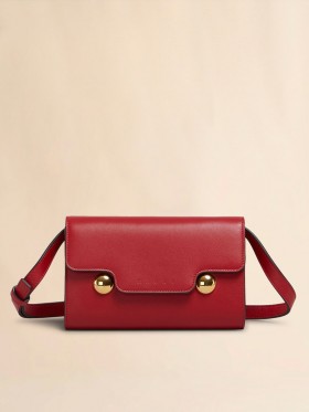  Red Leather Trunkaroo Clutch Hotred