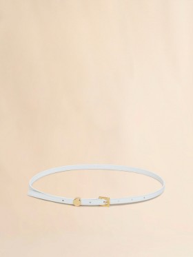  White Leather Envelope Belt Lilywhite