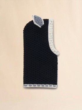  Wool Balaclava With Ears Black