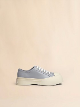  Grey Leather Pablo Lace-up Sneaker Dolphin