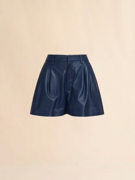  Blue Nappa Shorts Bluechina