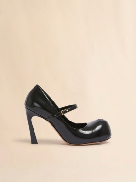  Leather New Wave Mary Jane Pump Black