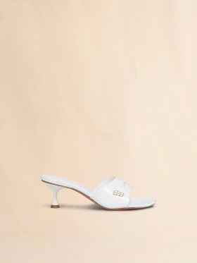  White Leather Moonlight Sandal With Sculpted Toe Lilywhite