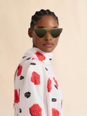  Gold Hypta Sunglasses Green