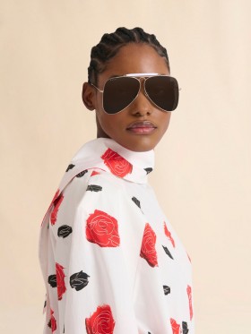  Silver Zalruha Sunglasses Black