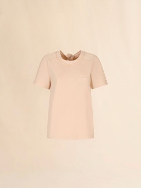  Pale Peach Cotton Open-back T-shirt With Trunkaroo Detail Palepeach