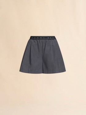  Grey Wool Shorts With Marni Symbol Graphite