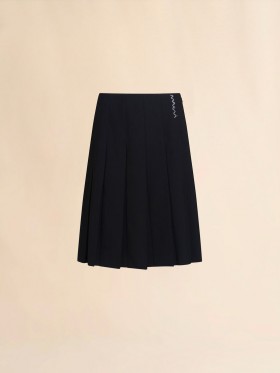  Wool Blend Skirt With Marni Symbol Black