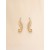  Curved Metal Feather Earrings Gold