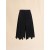  Duchess Silk Bermuda Shorts With Scallop Cut Hem Black