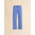  Light Blue Denim Boyfriend Jeans With Patch Details Cobalt