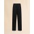  Straight Cut Wool Trousers With Bead Detail Black